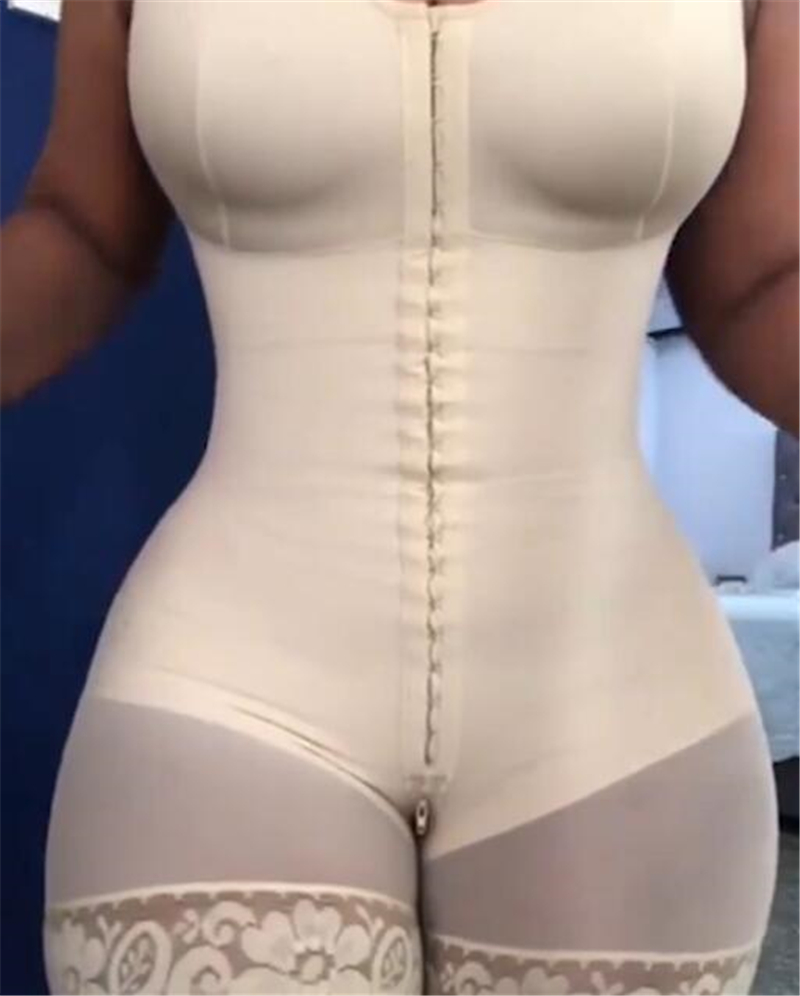 Shapewear Bodysuit Firm - Fajas Shapewear ชุดบอดี้สูทการบีบอัดสูง Girdles พร้อมเข็มกลัดหน้าอกสําหรับทุกวันและหลังการผ่าตัด Slimming
