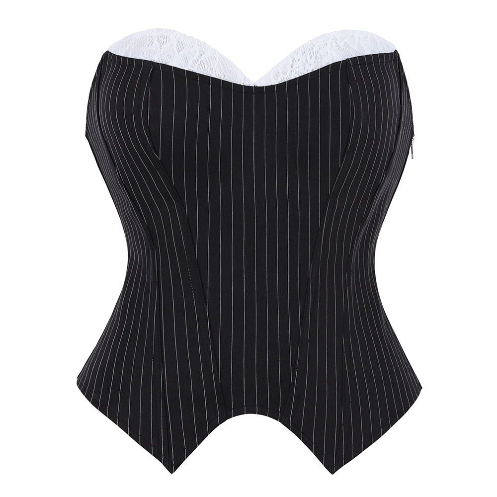 เสื้อครอปท็อปทรงคอร์เซ็ทสีดำพร - Corset Waist Cinch บทวิจารณ์และราคา
