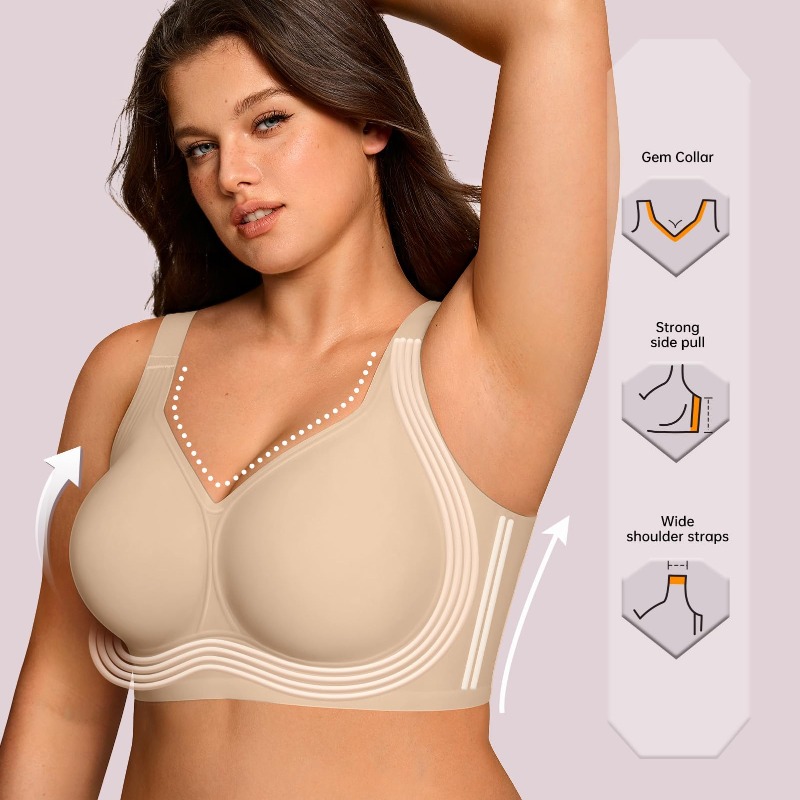 บราไร้สายสำหรับสาวพลัสไซส์ บรา - Push Up Bra Padded บทวิจารณ์และราคา